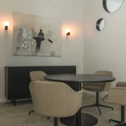 Varyt væglampe til badeværelset, sort, aluminium, bredde 12 cm^SLV