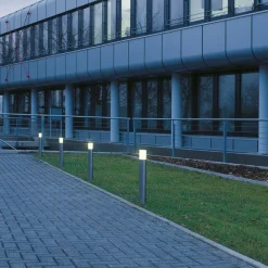 SLV Gadebelysning>vejlampe Roxy akryl, højde 90 cm, grå, stål