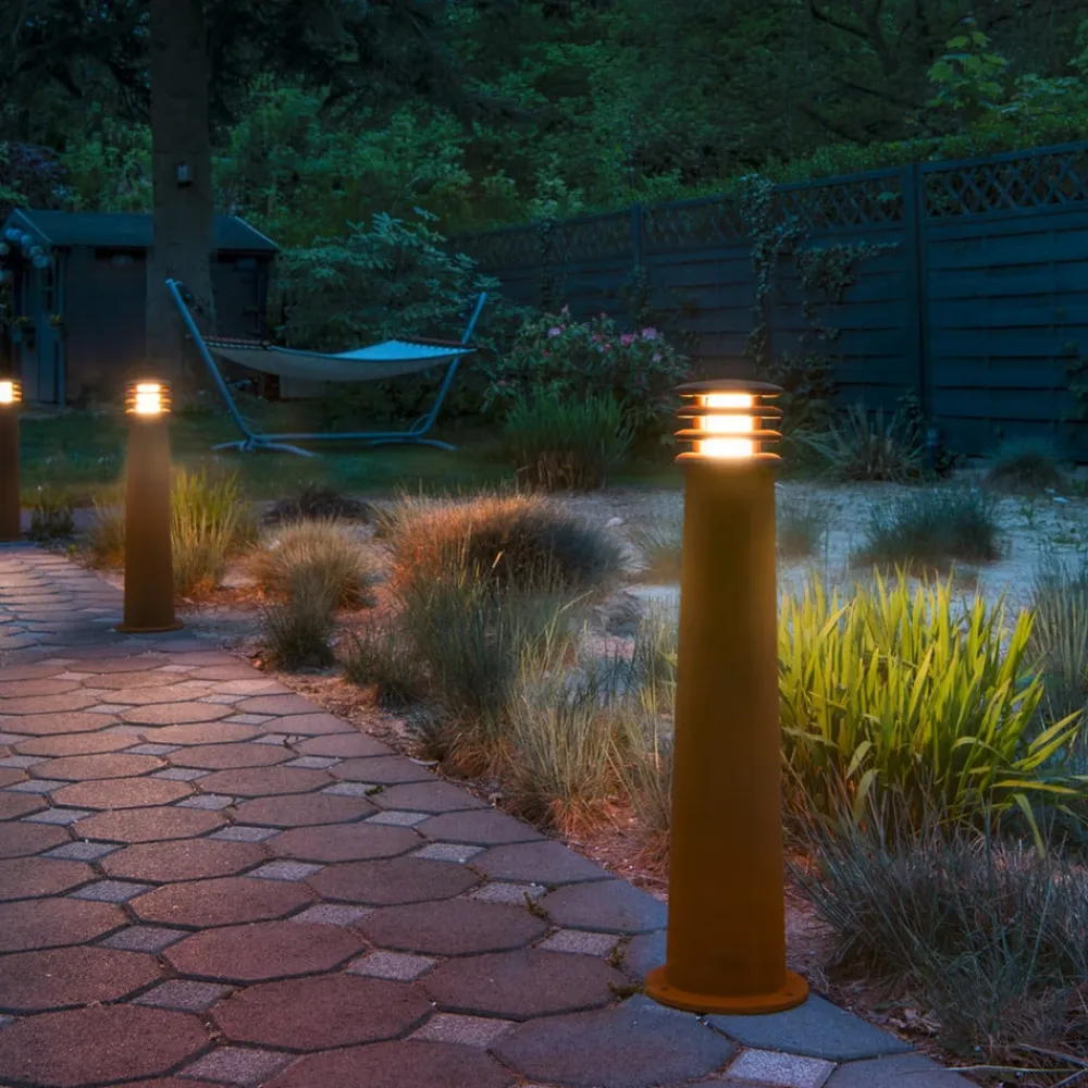 SLV Gadebelysning>vejlampe Rusty 70, rustfarvet, stål, højde 70 cm, IP55