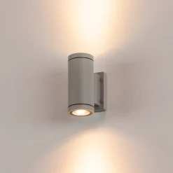 SLV Væglamper>væglampe Myra, sølvgrå, aluminium, bredde 8 cm, op/ned