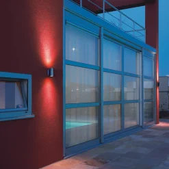 SLV Væglamper>væglampe Myra, sølvgrå, aluminium, bredde 8 cm, op/ned