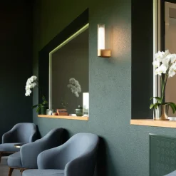 væglampe til badeværelset Lygant enkelt, messingfarvet, aluminium^SLV Outlet