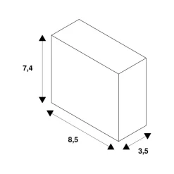 -adapter, 1-fase skinne, hvid, plast^SLV New