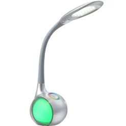 Sølvfarvet LED-bordlampe Paula^Globo Best