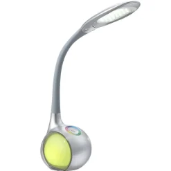 Sølvfarvet LED-bordlampe Paula^Globo Best