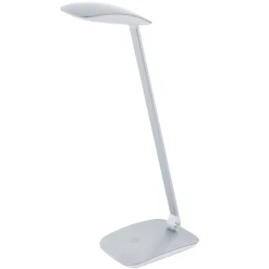 EGLO Sølvfarvet LED-skrivebordslampe Cajero m. dæmper