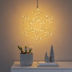 Konstsmide Christmas Sølvsnefnug LED-dekorationslampe