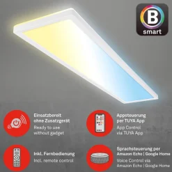 Briloner Smart LED loftlampe Tava, 98x20 cm, CCT, dæmpbar