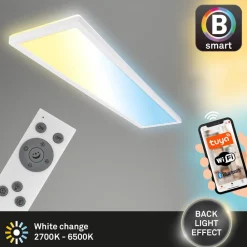 Briloner Smart LED loftlampe Tava, 98x20 cm, CCT, dæmpbar