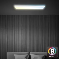 Smart LED loftlampe Tava, 58x20 cm, CCT, dæmpbar^Briloner Discount