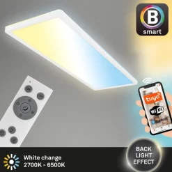 Smart LED loftlampe Tava, 58x20 cm, CCT, dæmpbar^Briloner Discount