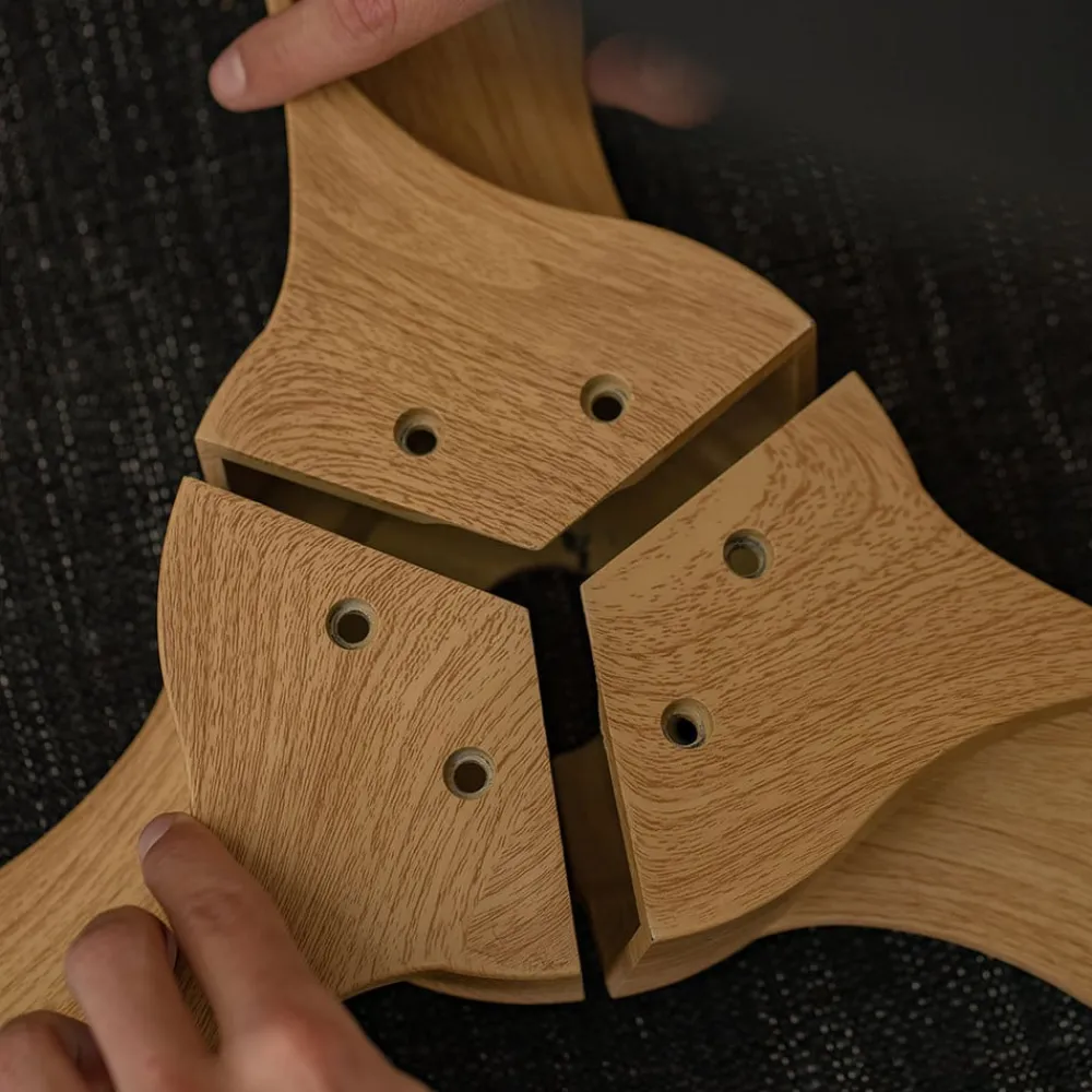 Mantra Iluminación Smart LED-loftventilator Nepal, hvid/bøg, DC, støjsvag