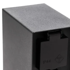 PRIOS Smart stikkontaktsøjle WLAN 23 cm sandgrå Tuya