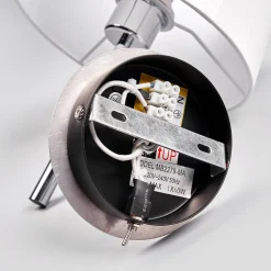 Lucande Smuk væglampe Dorothea med hvid stofskærm