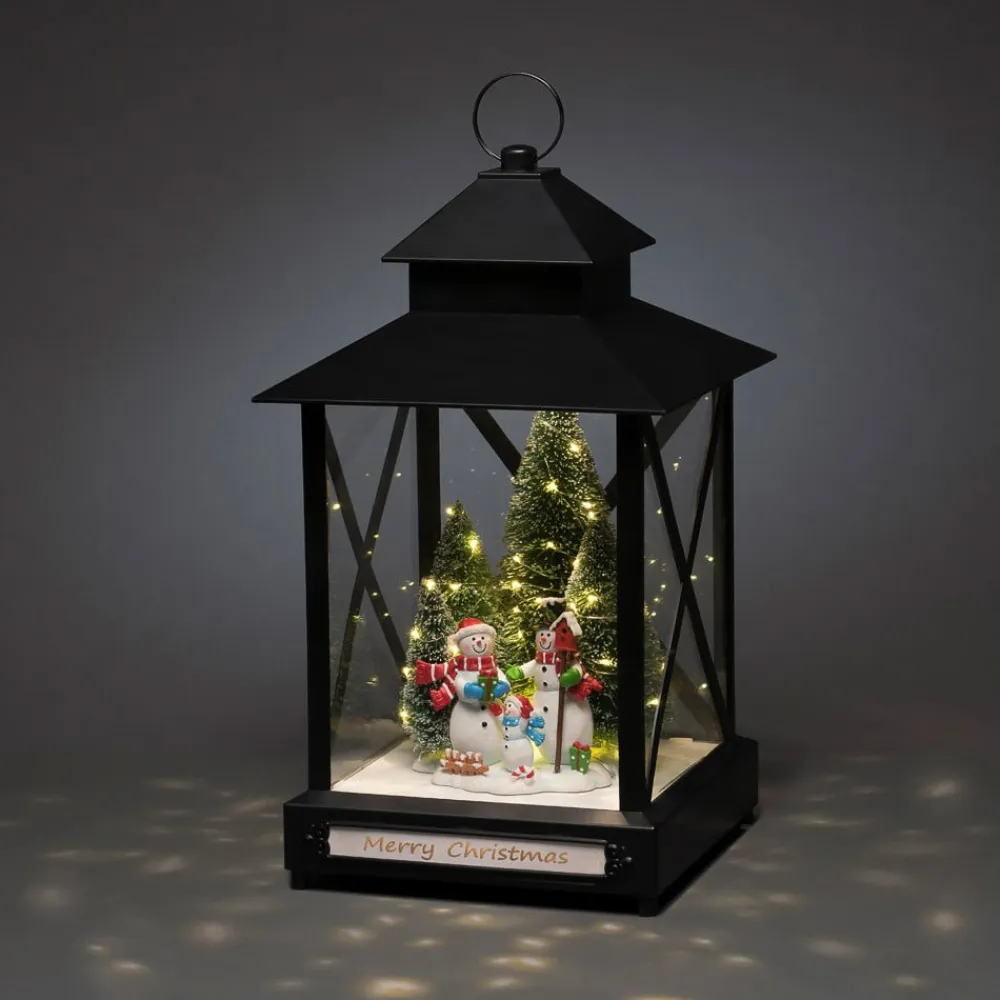 Konstsmide Christmas Snemænd LED-dekorationslygte, sort, IP44, 42cm