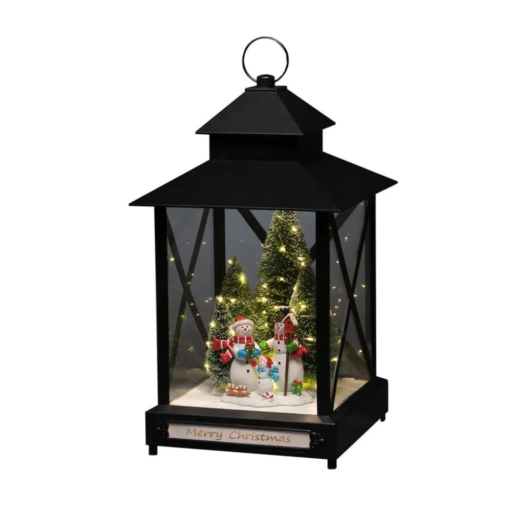Konstsmide Christmas Snemænd LED-dekorationslygte, sort, IP44, 42cm