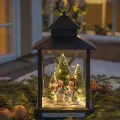 Konstsmide Christmas Snemænd LED-dekorationslygte, sort, IP44, 42cm