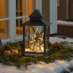 Konstsmide Christmas Snemænd LED-dekorationslygte, sort, IP44, 42cm