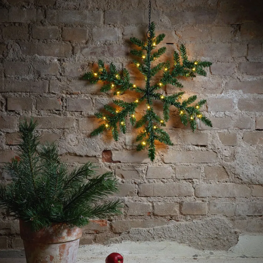 Snowflake udendørs LED-dekolampe, batteridrevet^STAR TRADING Sale