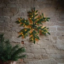 Snowflake udendørs LED-dekolampe, batteridrevet^STAR TRADING Sale