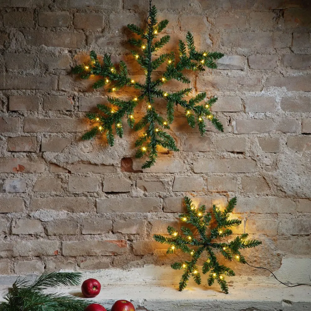 Snowflake udendørs LED-dekolampe, batteridrevet^STAR TRADING Sale
