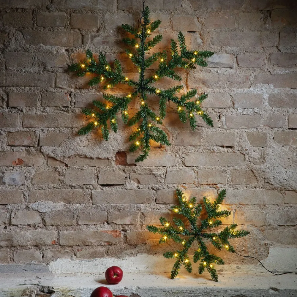 Snowflake udendørs LED-dekolampe, batteridrevet^STAR TRADING Sale