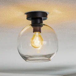 Eko-Light Loftlamper>Sofia loftlampe med klart glasskærm