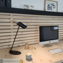 Sofistikeret skrivebordslampe Hester, sort^Lucide Hot