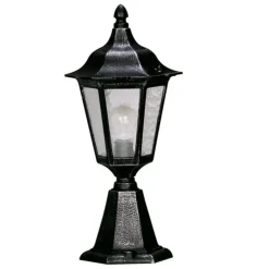 Sokkellampe 541, katedralglas, sort-sølv^Albert Leuchten Best