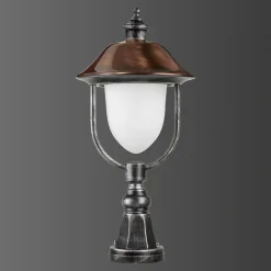 LCD Sokkellampe 1157, sort/kobber