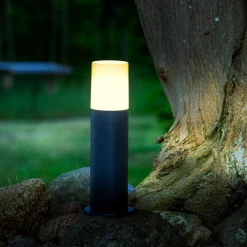 Brilliant Sokkellamper>Sokkellampe Aberdeen, højde 35 cm, antracit, stål