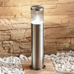 Lindby Sokkellampe Hanneli i stål, rund