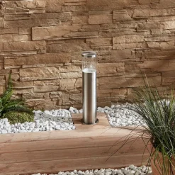 Lindby Sokkellampe Hanneli i stål, rund