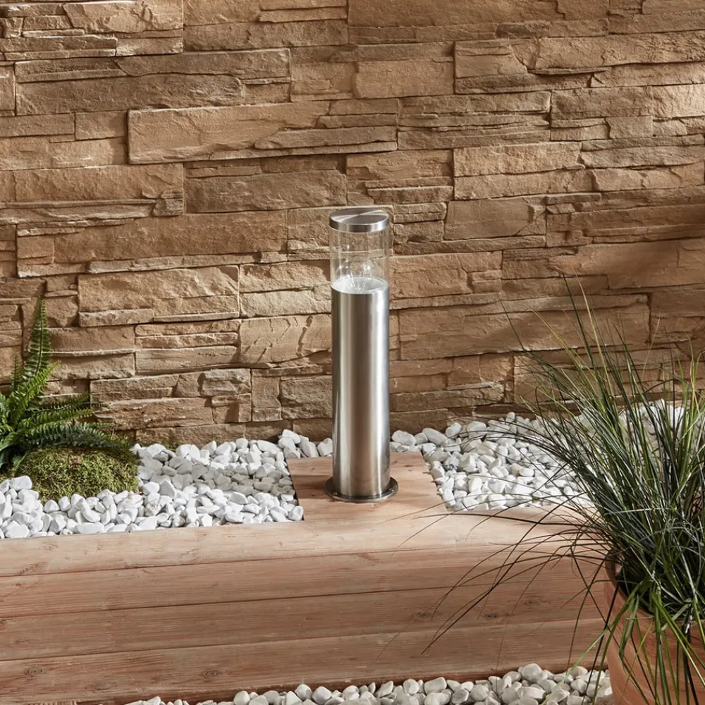 Lindby Sokkellampe Hanneli i stål, rund