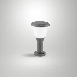 Fabas Luce Sokkellampe Thiago, 30 cm, mørkegrå, metal, E27, IP65