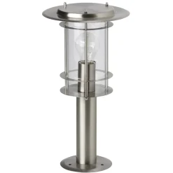 Brilliant Sokkellampe York, stål, højde 40 cm, IP44, E27