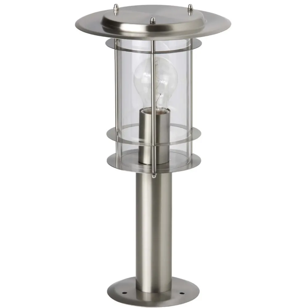 Brilliant Sokkellampe York, stål, højde 40 cm, IP44, E27