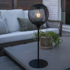 STAR TRADING Solar LED-bordlampe Sunlight med væv