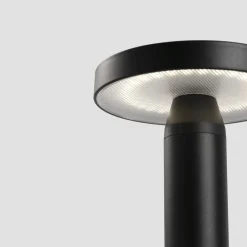 FARO BARCELONA Solar-LED-bordlampe Cairo, sort, plast, IP44, 21cm