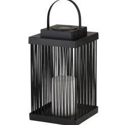 Searchlight Solar-LED-terrasselampe Sophelia, 26 cm, sort, rattan