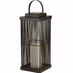 Solar-LED-terrasselampe Sophelia, 36 cm, sort, rattan^Searchlight Online