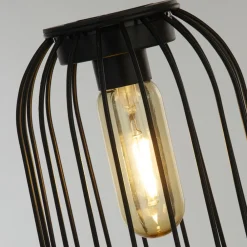 Solar-LED-terrasselampe Tahoa, 35 cm, grå, rattan, IP44^Searchlight New