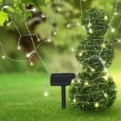 Globo Dekorationsbelysning|Solcellelamper>Solcelle lyskæde Ece, transparent, 20 meter