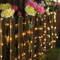 Globo Solcelle lyskæde Ece, transparent, 13,5 meter