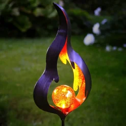 Solcelle-jordspydslampe Melilla flammeformet LED^STAR TRADING Online