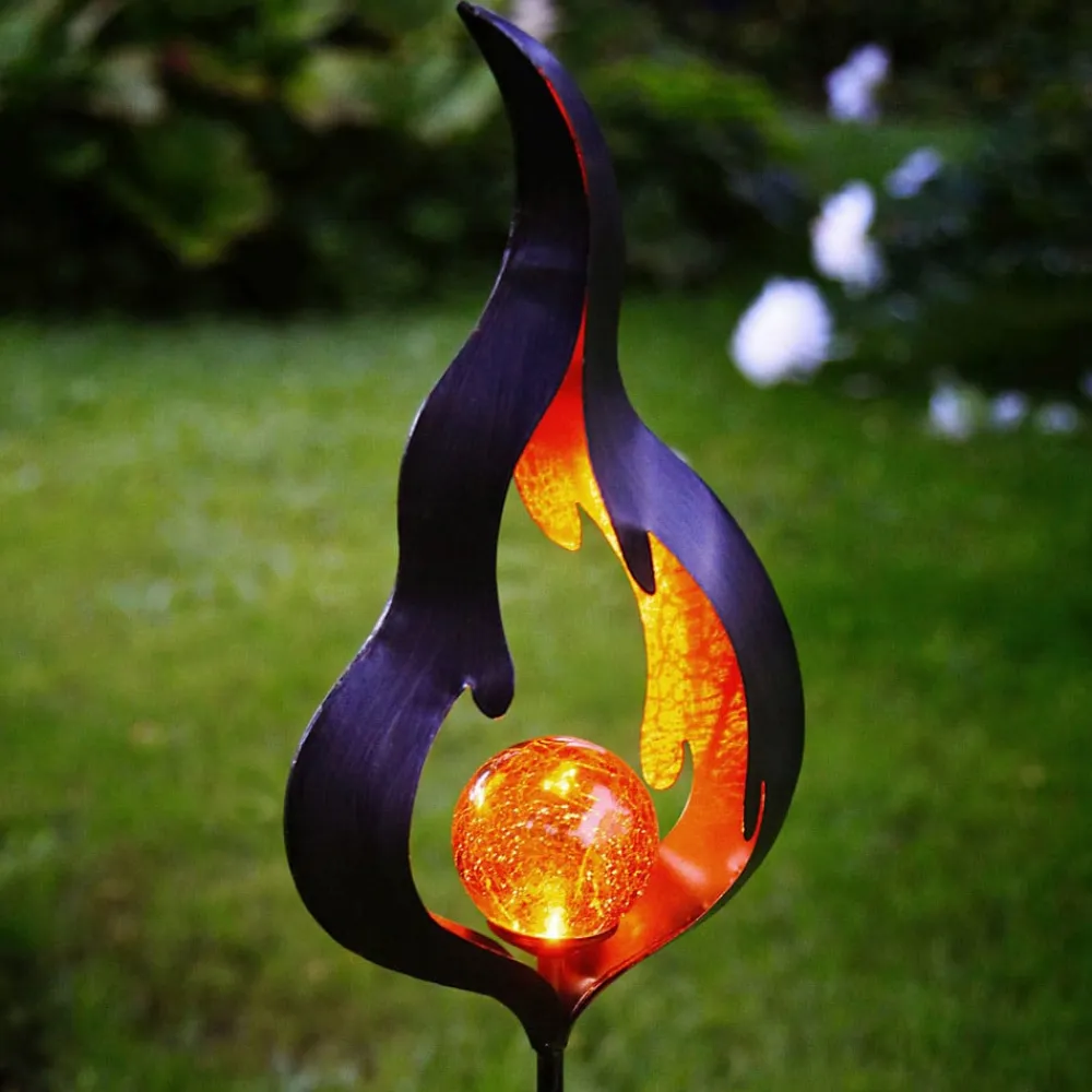 Solcelle-jordspydslampe Melilla flammeformet LED^STAR TRADING Online