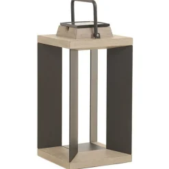 Les Jardins Solcellelanterne Teckalu, aluminium sort, 45,5 cm