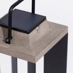 Les Jardins Solcellelanterne Teckalu, aluminium sort, 65,5 cm