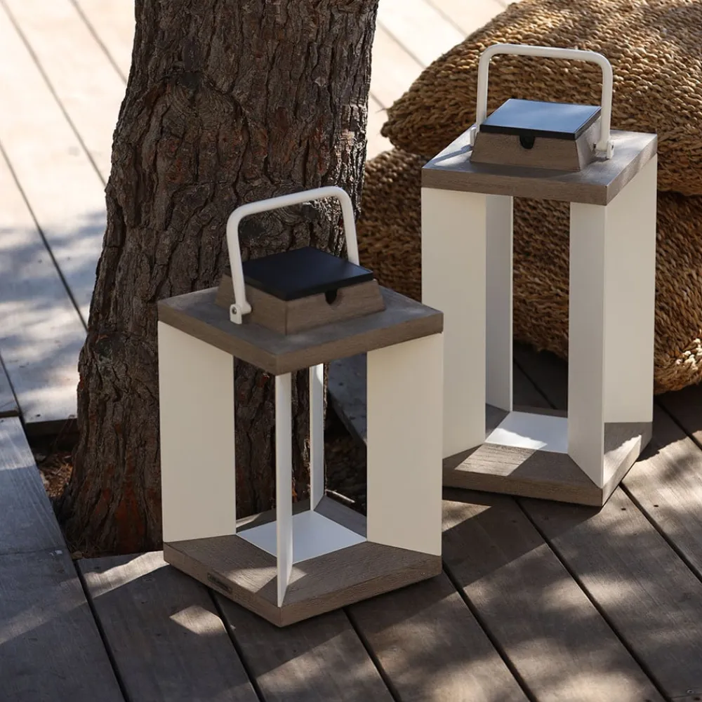 Solcellelanterne Teckalu, Duratek/hvid, 45,5 cm^Les Jardins Hot