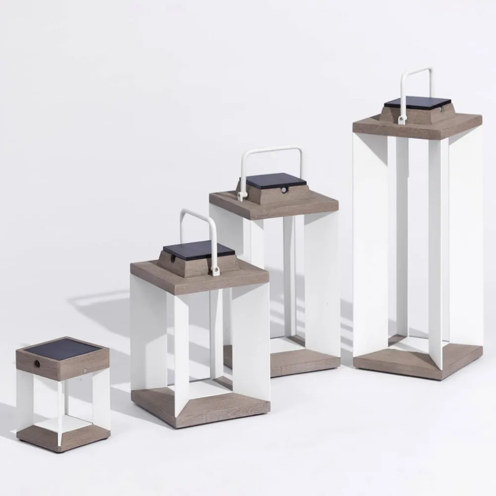 Solcellelanterne Teckalu, Duratek/hvid, 45,5 cm^Les Jardins Hot